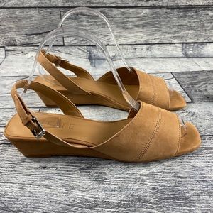 1. State Nai Low Slingback Wedge Sandal Heel Size 8.5 M Women's Brown